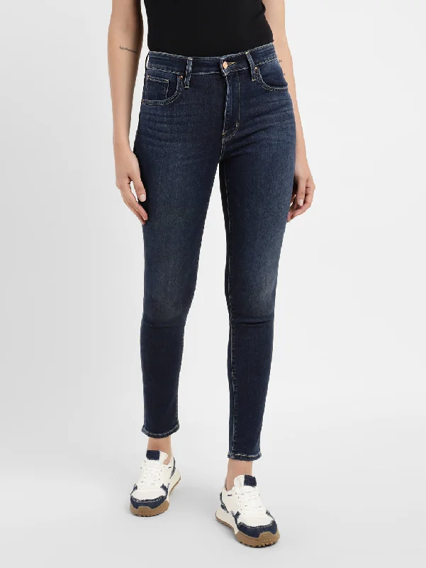 Simple Design Women's High Rise 721 Skinny Fit Jeans