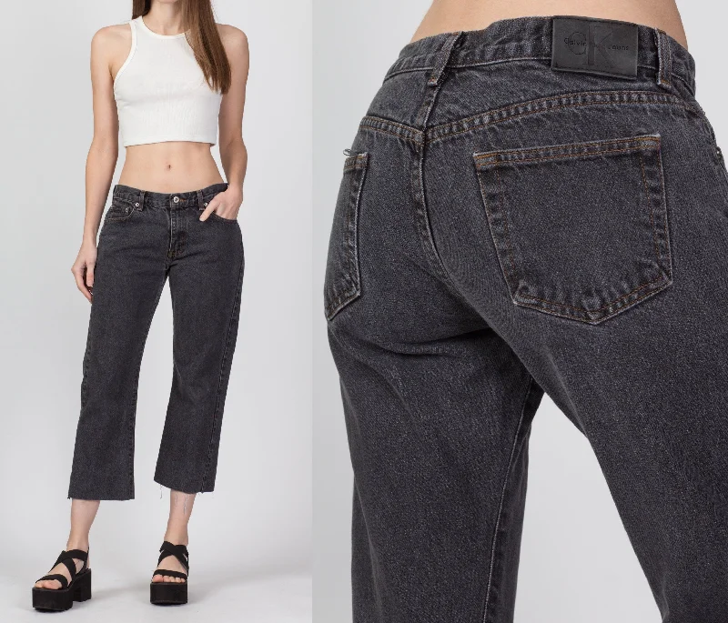 Unique Fashion 90s Calvin Klein Cropped Jeans - Medium