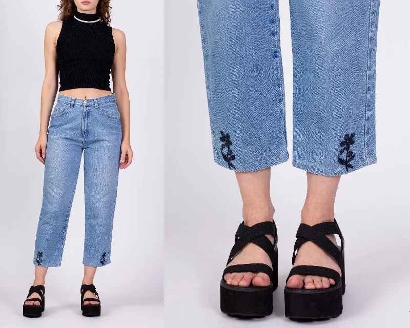 Soft Fashion 90s Flower Ankle Jeans - Medium, 29"