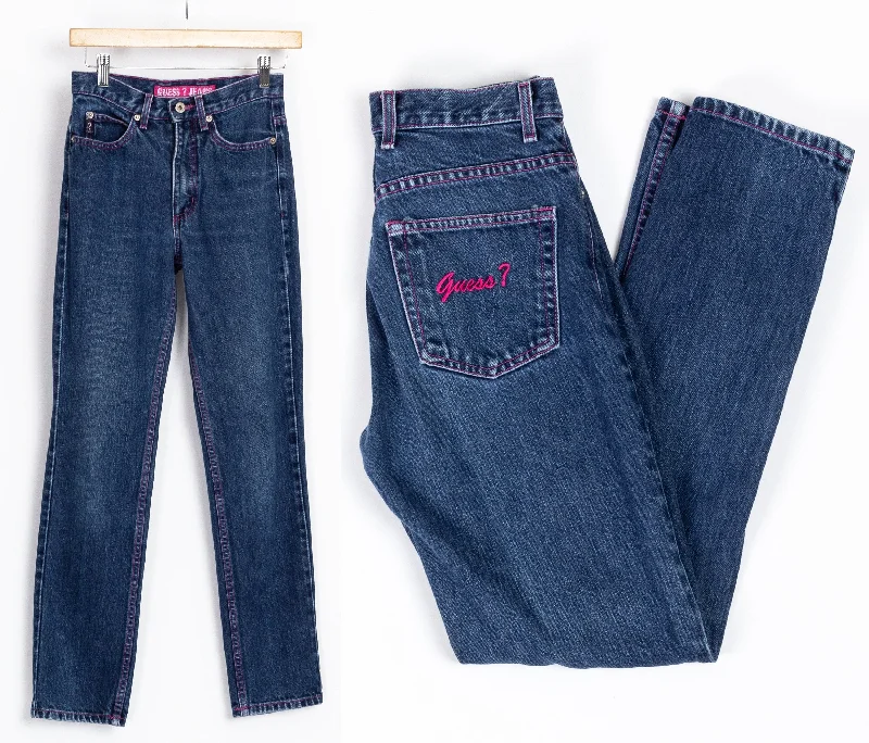 Fashionable Ease 90s High Waist Guess Jeans - Extra Small, 25.5"