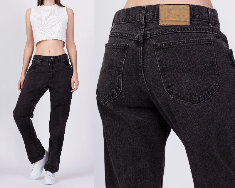 Elegant Fit 90s Lee Black Unisex Jeans - 33" Waist