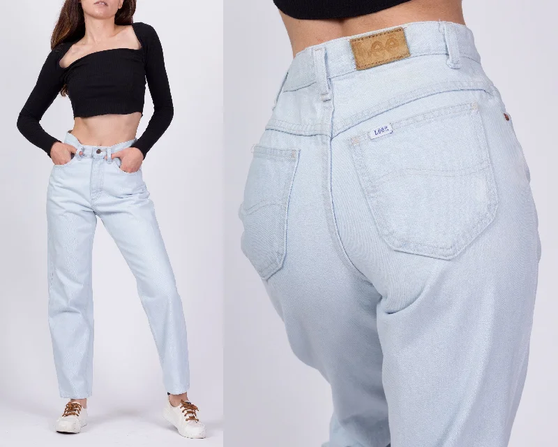 Loose Fit 90s Lee Light Wash High Waist Mom Jeans - Extra Small, 24"