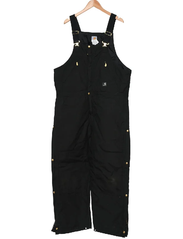Effortless Outfits Black Carhartt Workwear Dungarees - W48 L30