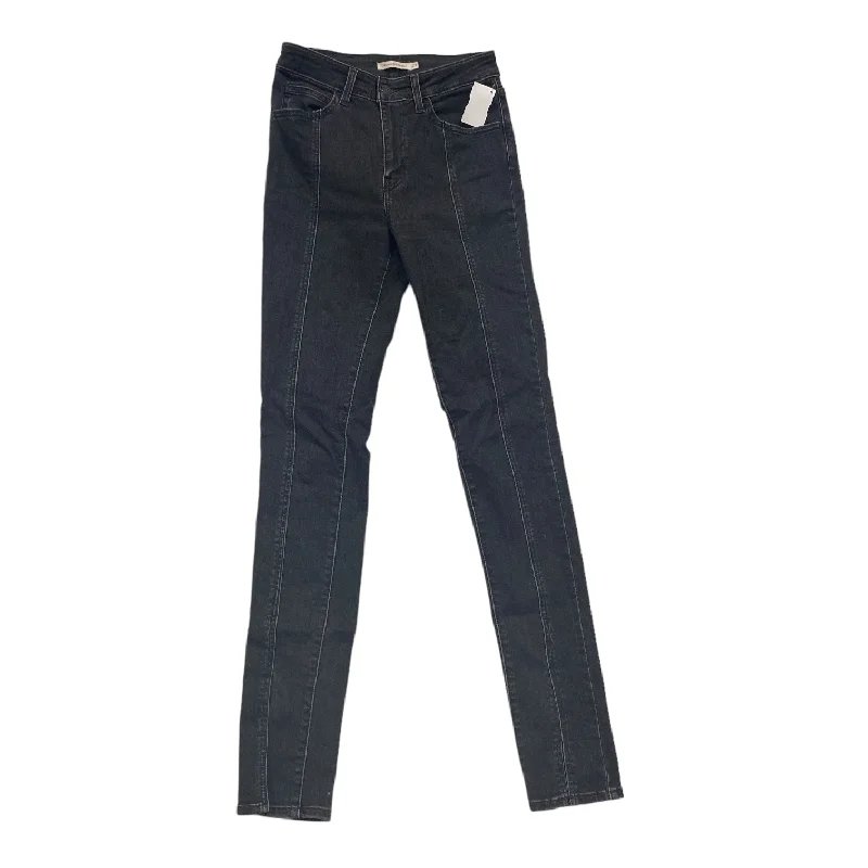 Comfort Fit Black Denim Jeans Skinny Levis, Size 4