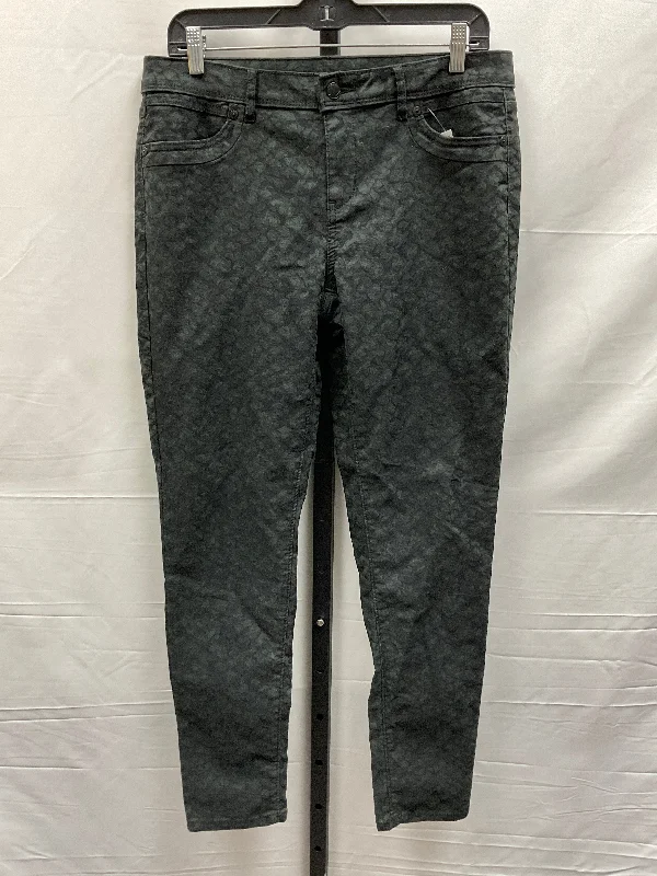 Comfy Chic Black & Green Jeans Jeggings Simply Vera, Size 8
