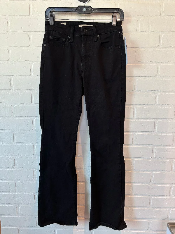 Luxury And Elegant Black Jeans Boot Cut Levis, Size 8