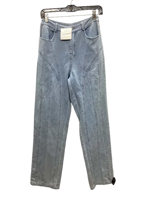 Unique Design Blue Denim Jeans Boot Cut Le Lis, Size S