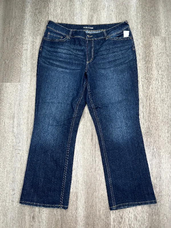 Simple Design Blue Denim Jeans Boot Cut Maurices, Size 22