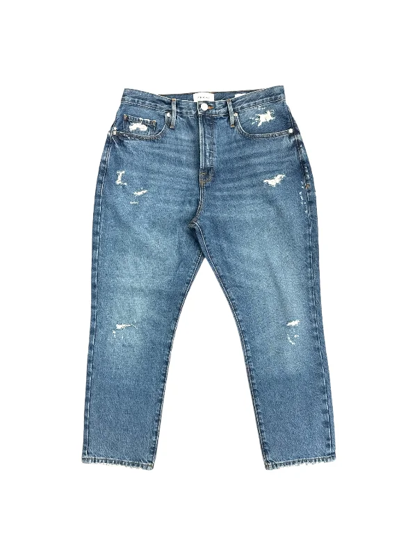 Versatile Style Blue Denim Jeans Designer Frame, Size 10