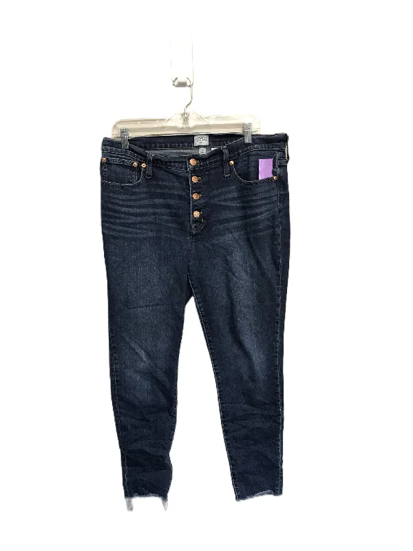Minimal Comfort Blue Denim Jeans Skinny By J. Crew, Size: 14