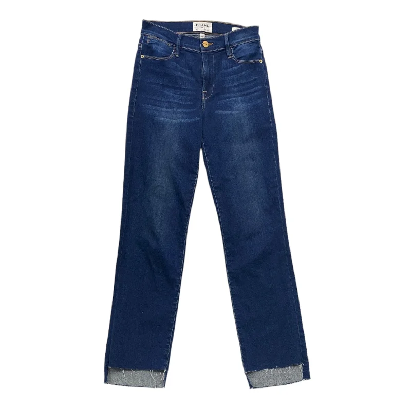 Luxe Comfort Blue Denim Jeans Straight Frame, Size 0