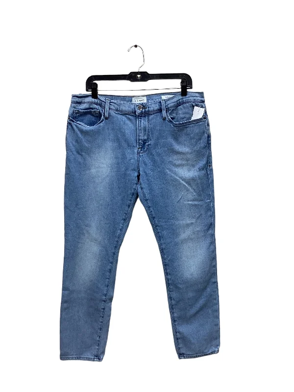 Timeless Comfort Blue Denim Jeans Straight Frame, Size 14
