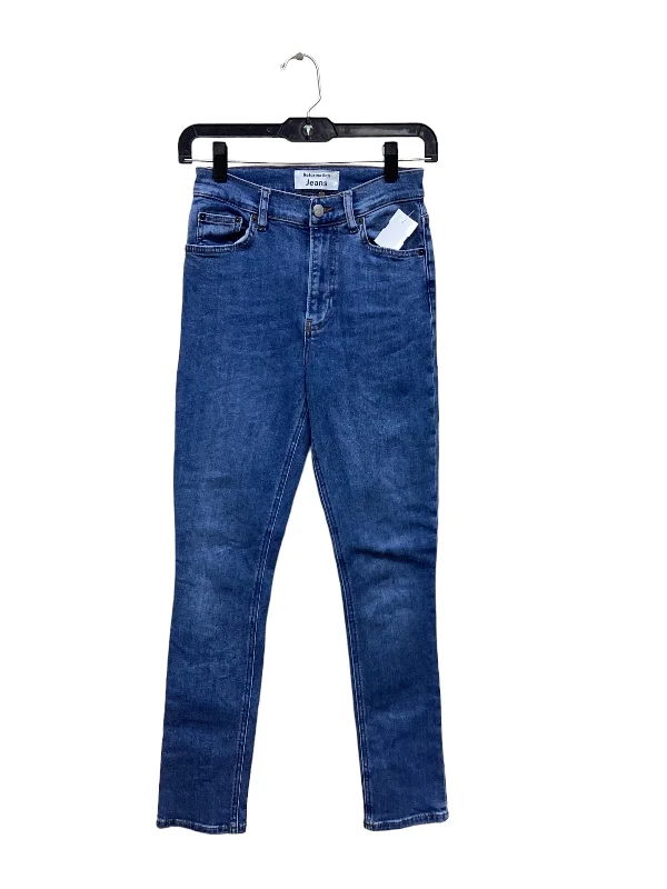 High-end Fashion Blue Denim Jeans Straight Reformation, Size 0