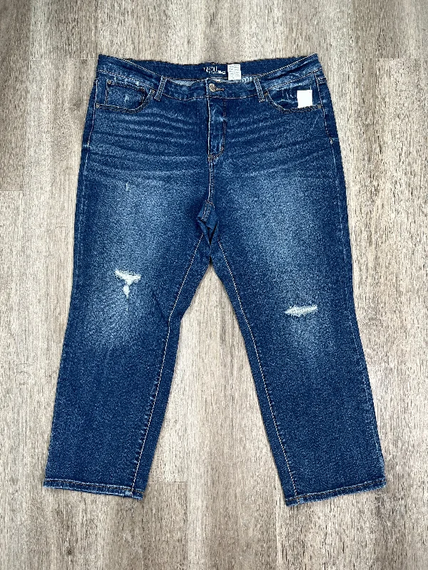 Leisure Sports Blue Denim Jeans Straight Time And Tru, Size 20