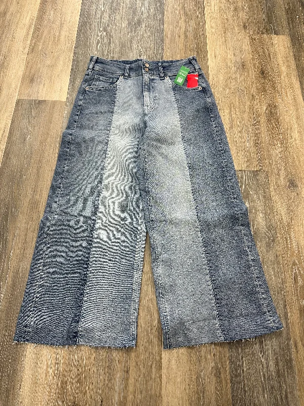 Advanced Customization Blue Denim Jeans Wide Leg Gap, Size 4