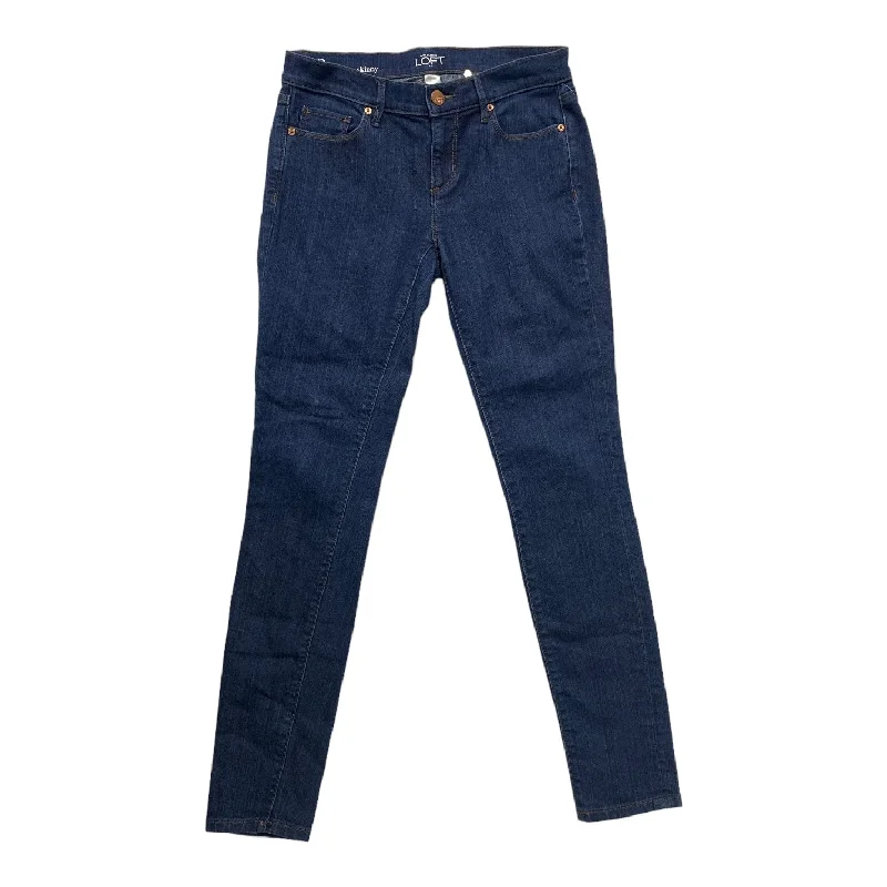 Warm Layers Blue Jeans Skinny Loft, Size 2