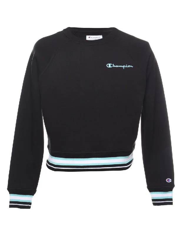 High-end Design Champion Black & White Contrast Sweatshirt - S