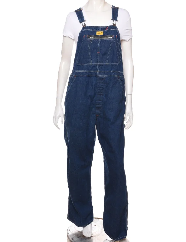 Fashion Wear Dark Wash 1990s Dungarees - W38 L29