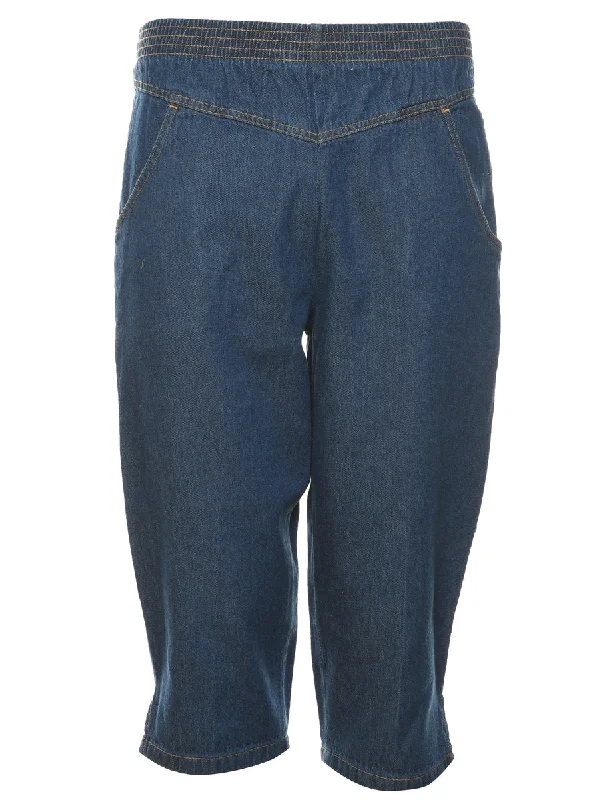 Soft Textures Dark Wash Denim Trousers - W26 L19