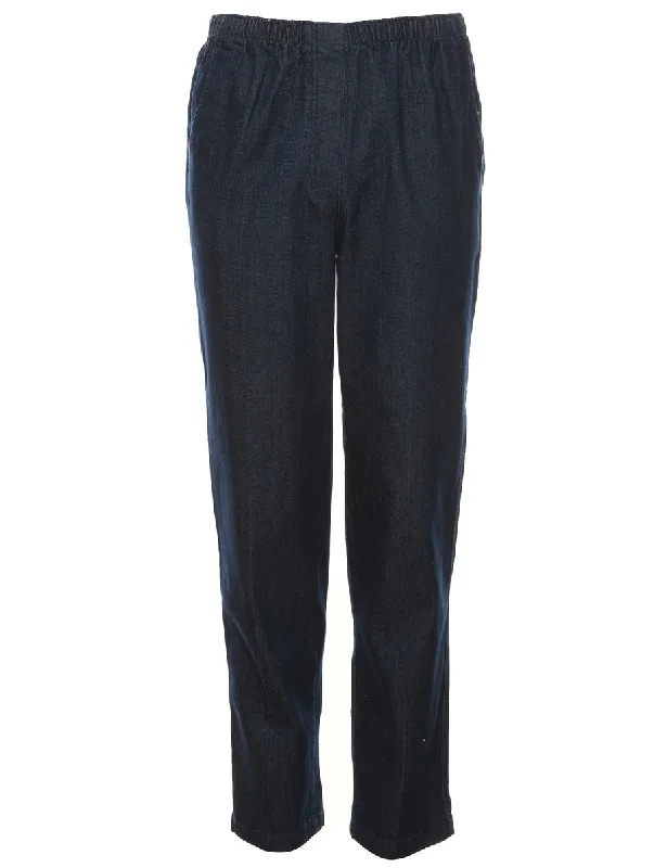 Slim Fit Dark Wash Denim Trousers - W30 L30