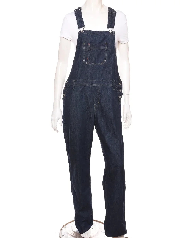 Classic Retro Dickies Dark Wash Classic Dungarees - W38 L33