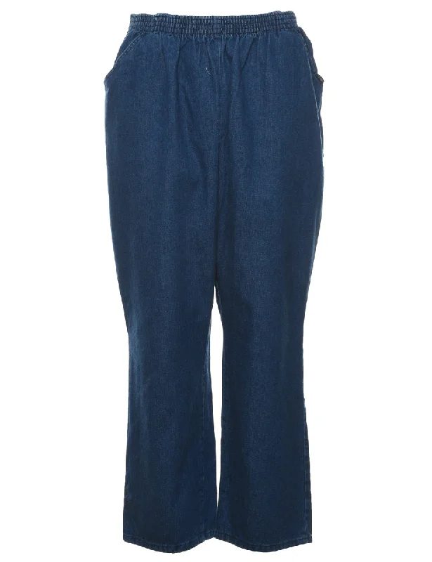 Fashionable And Versatile Flared Leg Denim Trousers - W32 L29