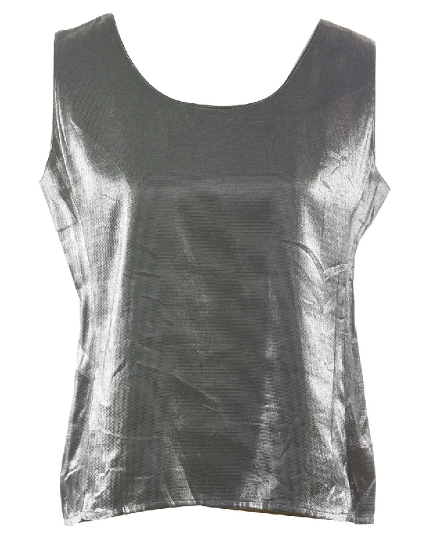 Comfy Chic Wear Grey Evening Top - M
