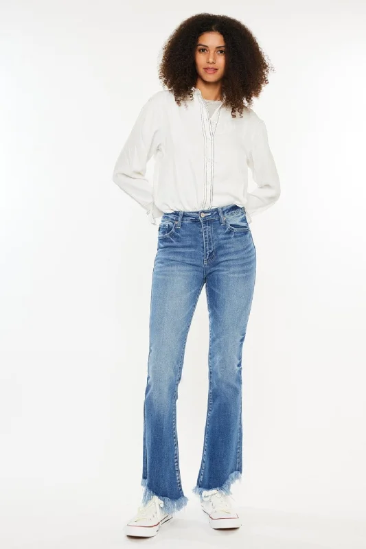 Luxury And Elegant Kancan High Rise Frayed Hem Jeans