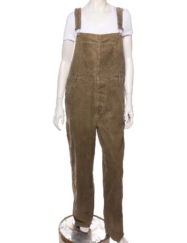 End Of The Year Light Brown Classic Corduroy Dungarees - W40 L32