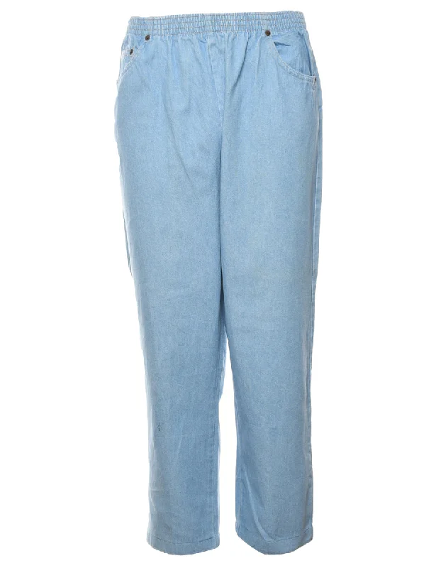 Easygoing Fashion Light Wash Denim Trousers - W32 L27