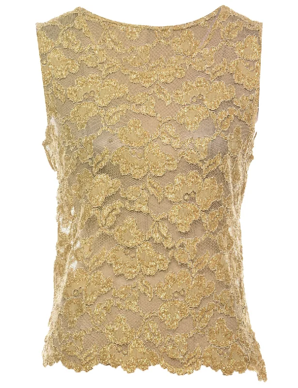 Simple Chic Lurex Evening Top - M
