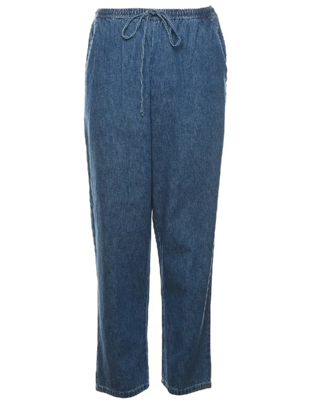 Elegant And Lazy Medium Wash Denim Trousers - W30 L31