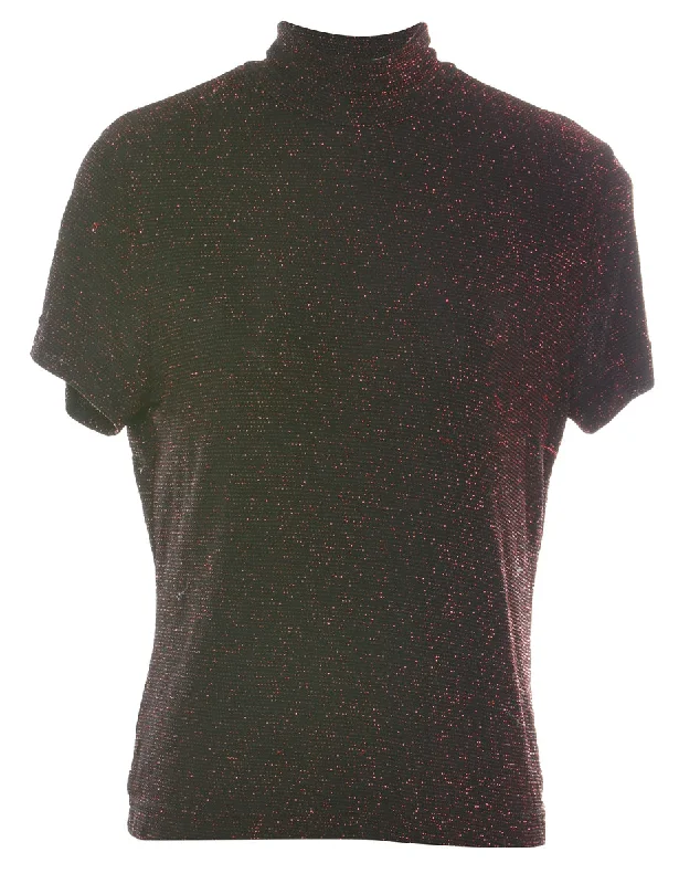 Comfortable Fashion Looks Metallic Evening Top - M