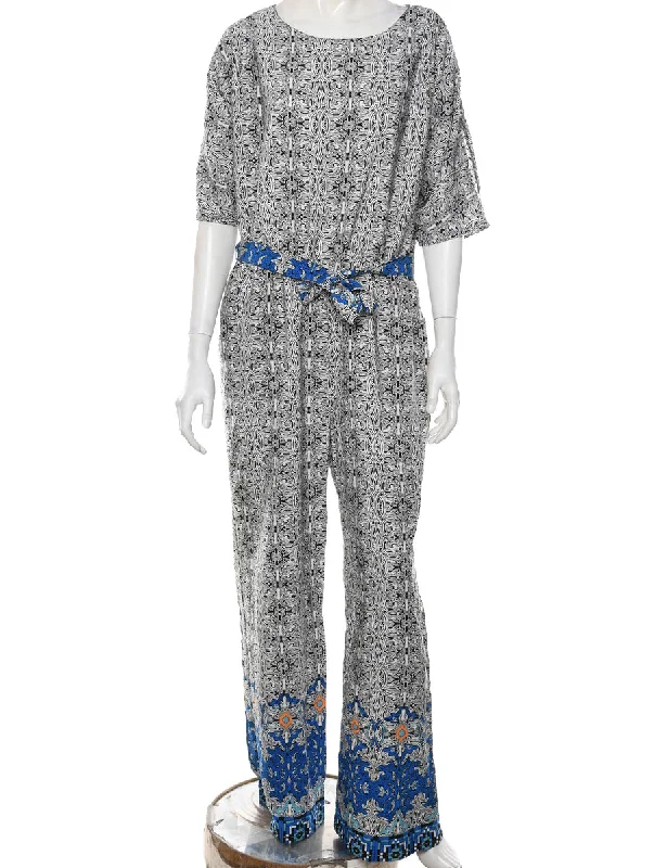 British Style Paisley Jumpsuit - L