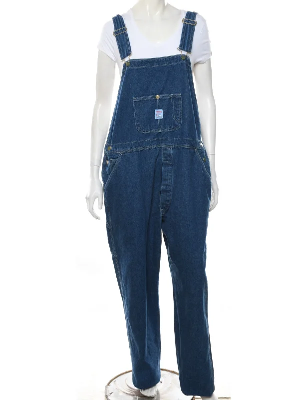 Free And Comfortable Pointer Dark Wash Dungarees - W40 L32