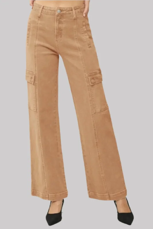 High-quality Styles RISEN Full Size High Rise Wide Leg Cargo Jeans