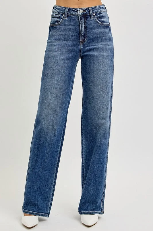 European And American Style RISEN Full Size Tummy Control High Rise Jeans