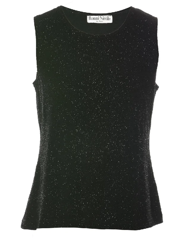 Effortless Wear Ronni Nicole Metallic Evening Top - M