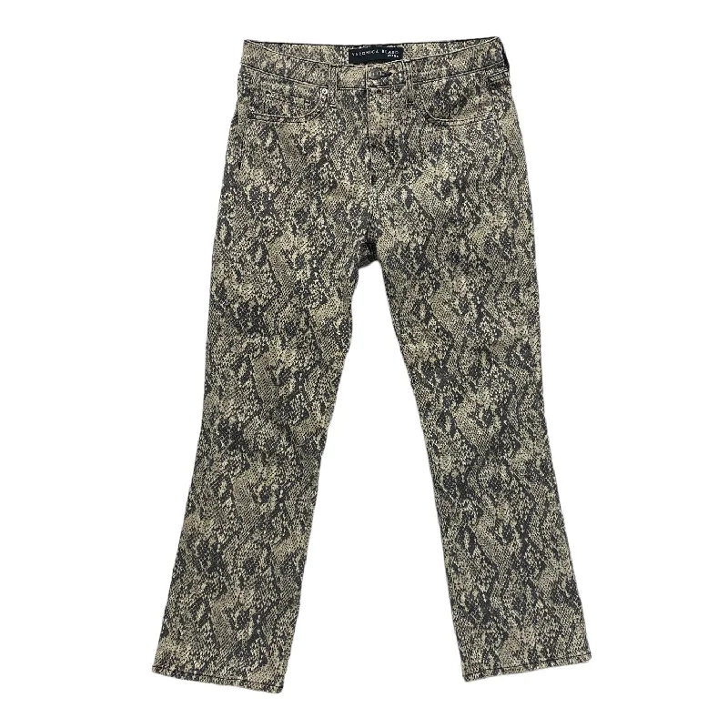 Relaxed Fashion Snakeskin Print Jeans Designer Veronica Beard, Size 8