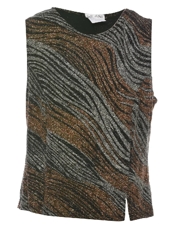 Modernism Sparkly Party Top - M