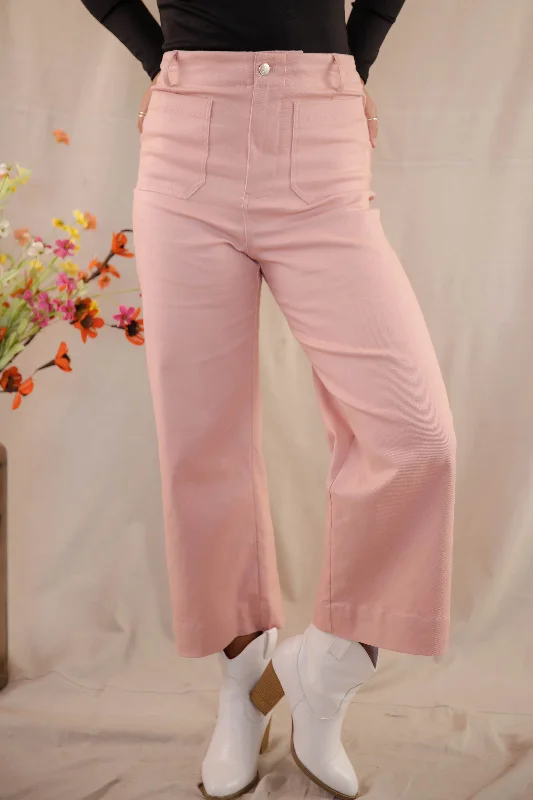 Unique Fashion Taking A Pause Denim-Pink