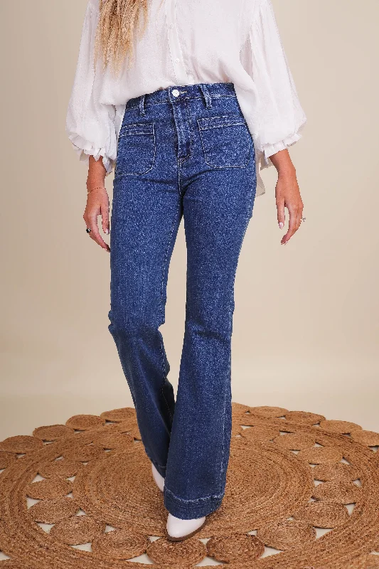 Celebrity Style Totally Far Out Denim Flares