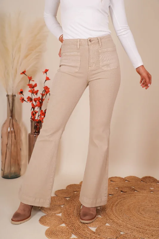 Comfortable And Cold-proof Totally Far Out Flares-Khaki