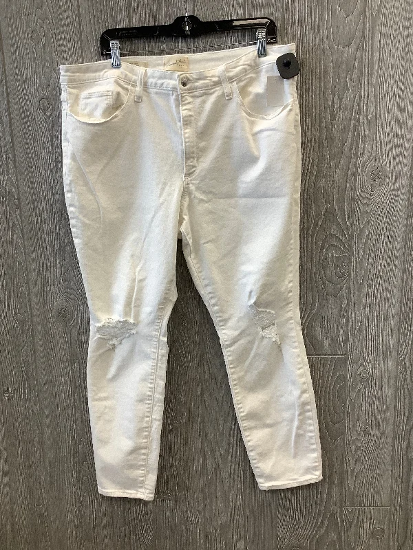 Slim Fit White Denim Jeans Skinny Universal Thread, Size 18