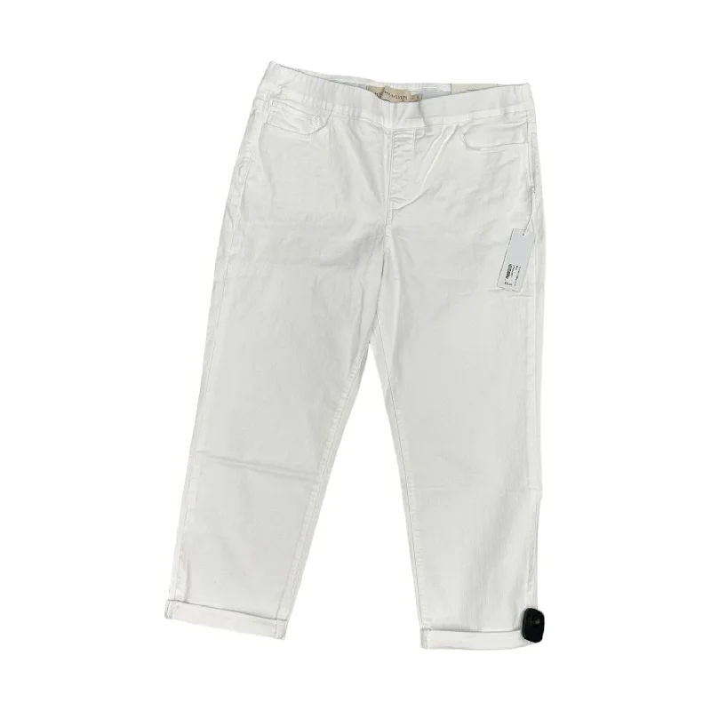 End Of The Year White Jeans Cropped Soft Surroundings, Size L