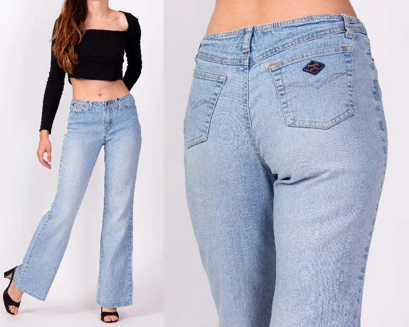 Comfortable Design Y2K Low Rise Light Wash Bootcut Jeans - Extra Small