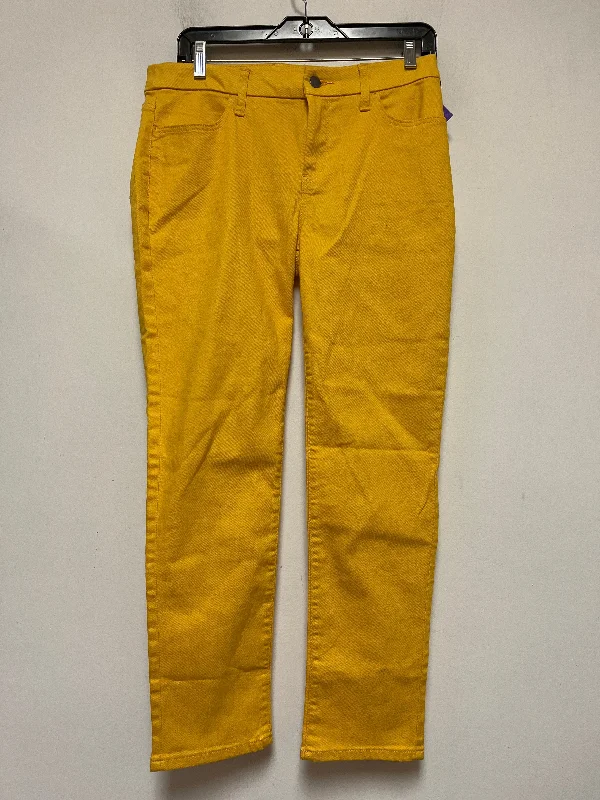 Personal Charm Yellow Jeans Skinny Chicos, Size 4