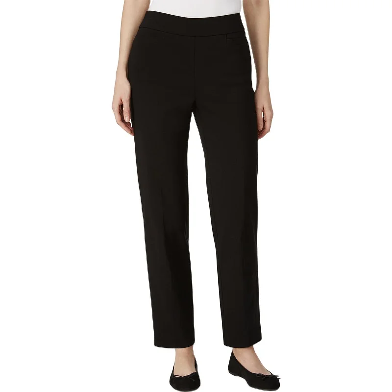 Soft Wearables Alfred Dunner Womens Petites Modern Fit Slimming Straight Leg Pants