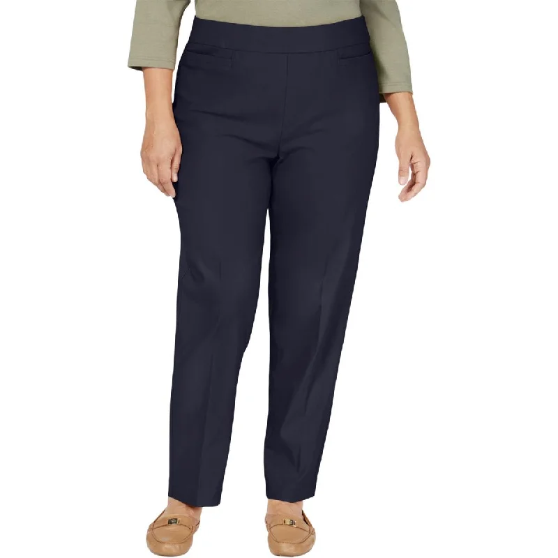 Comfortable Fashion Alfred Dunner Womens Plus Knit Tummy Control Straight Leg Pants
