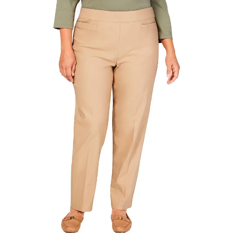 Cozy Layers Alfred Dunner Womens Plus Modern Fit High Rise Straight Leg Pants